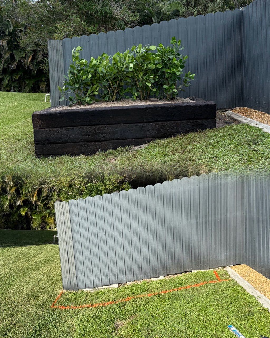 Retaining Wall and Clusia Planting in Fort Myers image