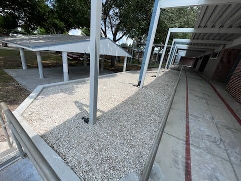 Immaculate Gravel Installation at School Walkway image